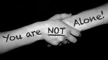 Two Hands United Saying You Are Not Alone